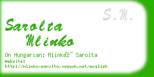 sarolta mlinko business card